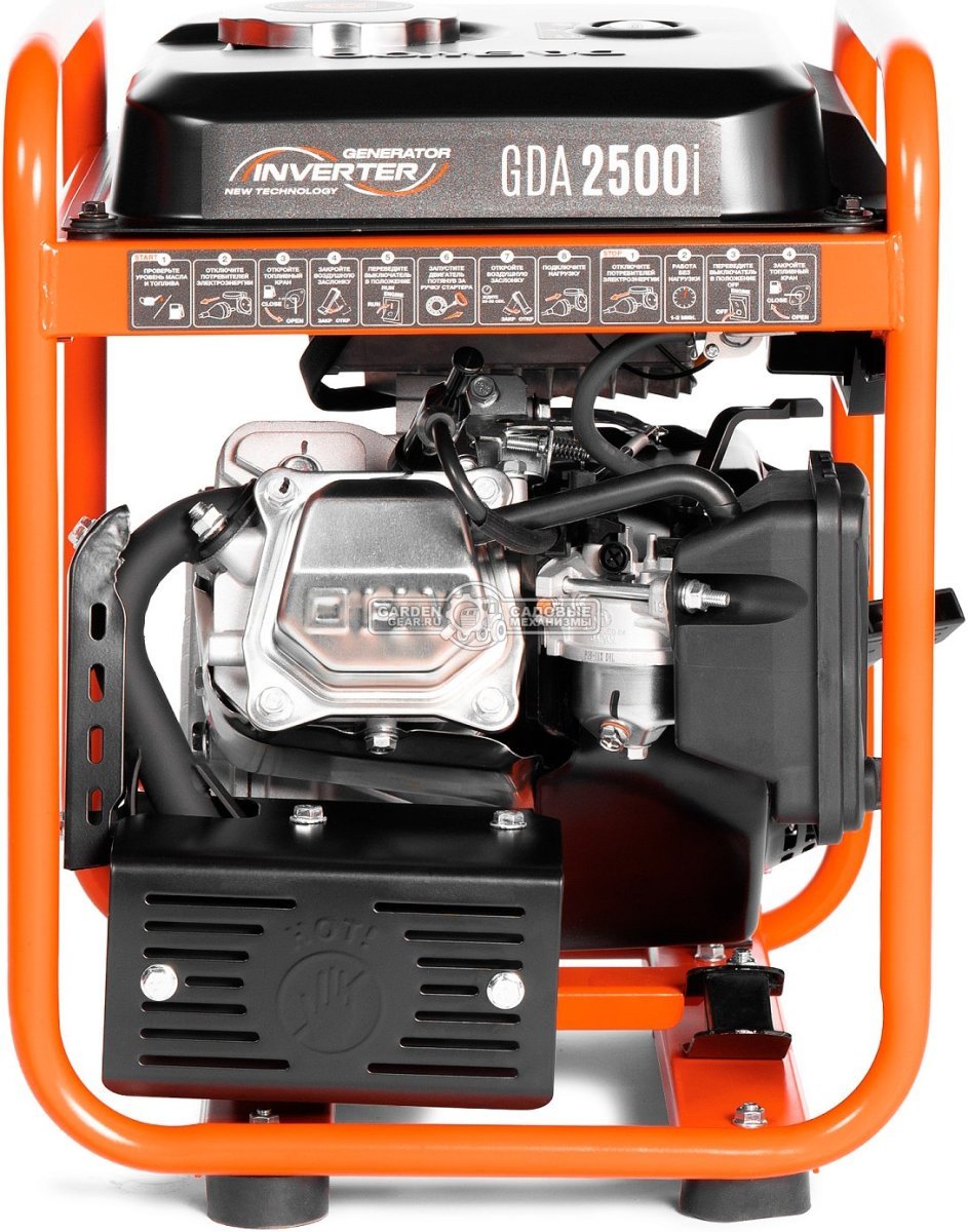 Бензиновый генератор инверторный Daewoo GDA 2500i (PRC, Daewoo, 208 см3, 2.2/2.5 кВт, 6 л, рама, 22 кг)