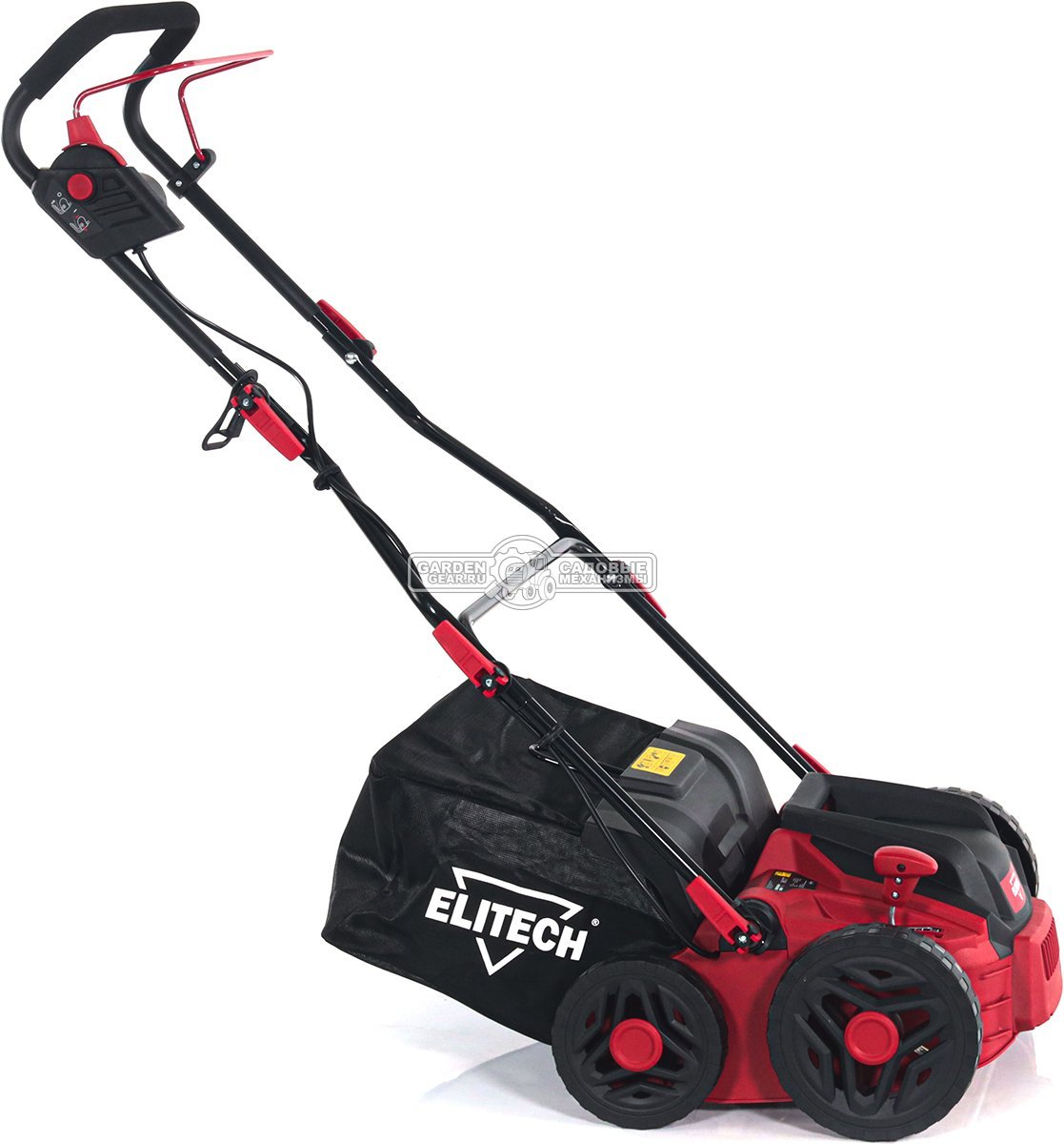 Вертикуттер - аэратор электрический Elitech СЭ 1536Т (PRC, 1500 Вт, 36 см, ножи + пружины, пластик, 45 л, 12 кг)