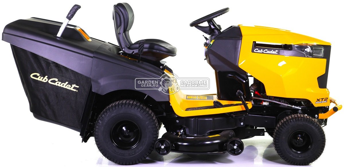 Садовый трактор Cub Cadet XT2 QR106 (USA, Kawasaki, V-Twin, 726 куб.см., гидростатика, травосборник 320 л., ширина кошения 106 см., 253 кг.)