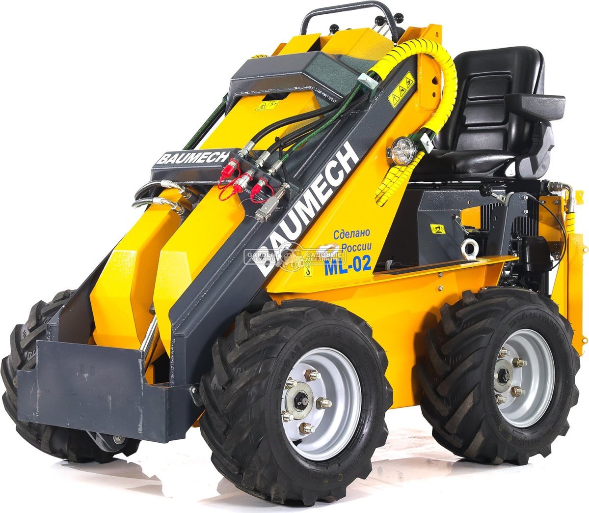 Универсальная машина мини-погрузчик Baumech ML-02 с двигателем Zongshen GB460E инжектор