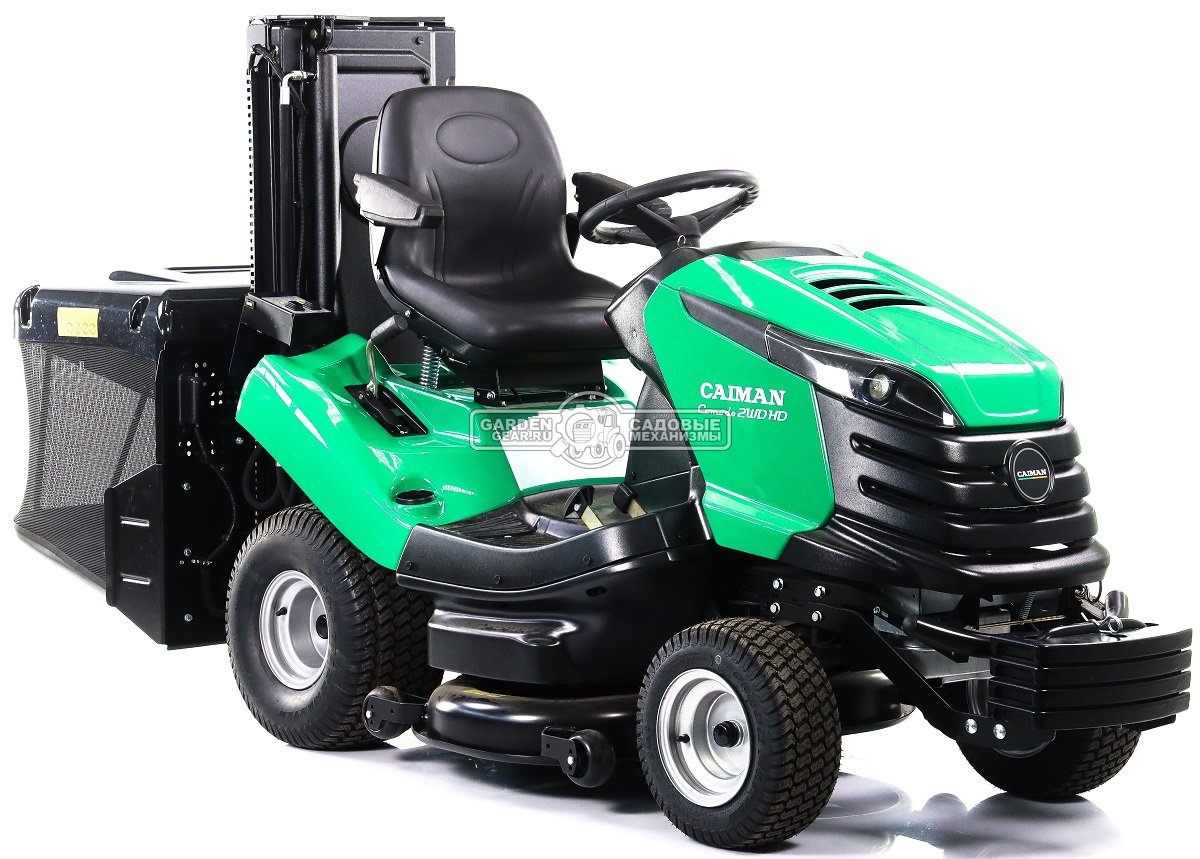 Садовый трактор Caiman Comodo 2WD HD (CZE, Kawasaki FS600V, 603 куб.см, гидростатика, дифференциал, травосборник 400 л. с гидролифтом, 102 см, 385 кг)