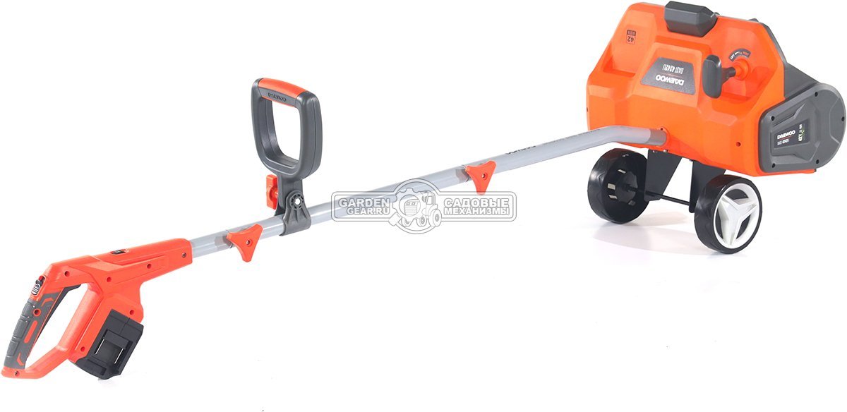 Снегоуборщик аккумуляторный / лопата Daewoo DAST 4242Li SET с 2 АКБ 4 А/ч и ЗУ (PRC, BL 2х21В, ширина 42 см, 6.8 кг)