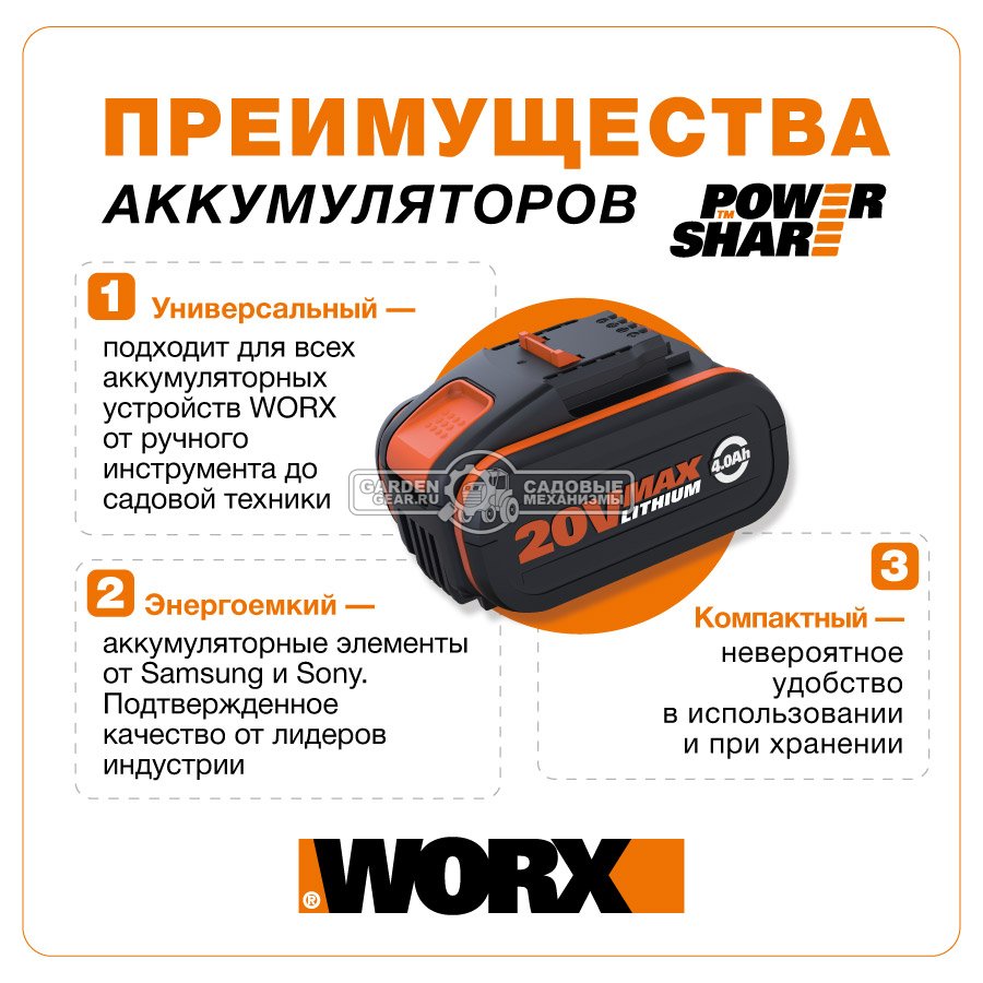 Дрель - шуруповерт аккумуляторная Worx WX101.9 без АКБ и ЗУ (PRC, 20В, 30 Нм, 0.9 кг, снят с производства)