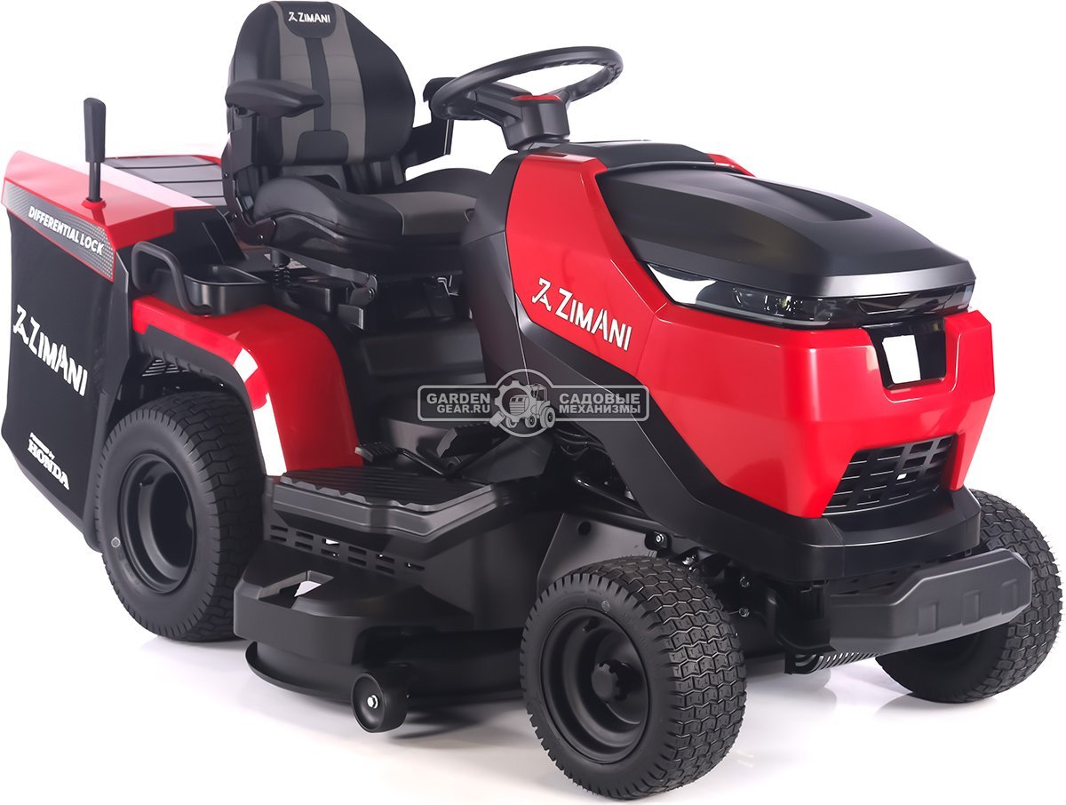 Садовый трактор ZimAni TC242HVD (PRC, Honda 688 куб.см., гидростатика, дифференциал, травосбор. 320 л, шир. кошения 107 см, LED панель, 195 кг)