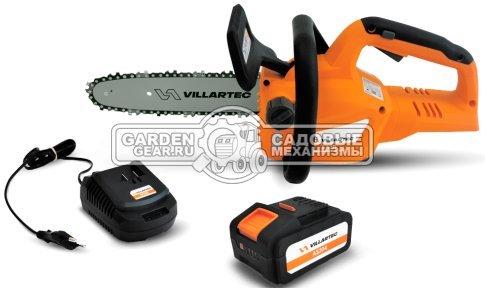 Пила аккумуляторная цепная Villartec SA20 10" с АКБ 2 А/ч и ЗУ (PRC, 20В, 3/8"-1.1-40E, 1.3 кг)