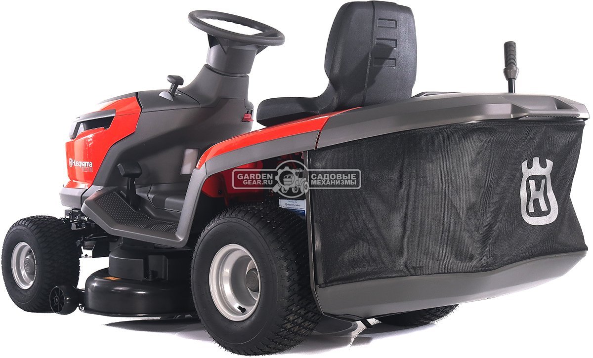 Садовый трактор Husqvarna TC 112 (PRC, Husqvarna 413AE, 413 куб.см., гидростатика, травосборник 220 л., ширина кошения 95 см, 198 кг.)