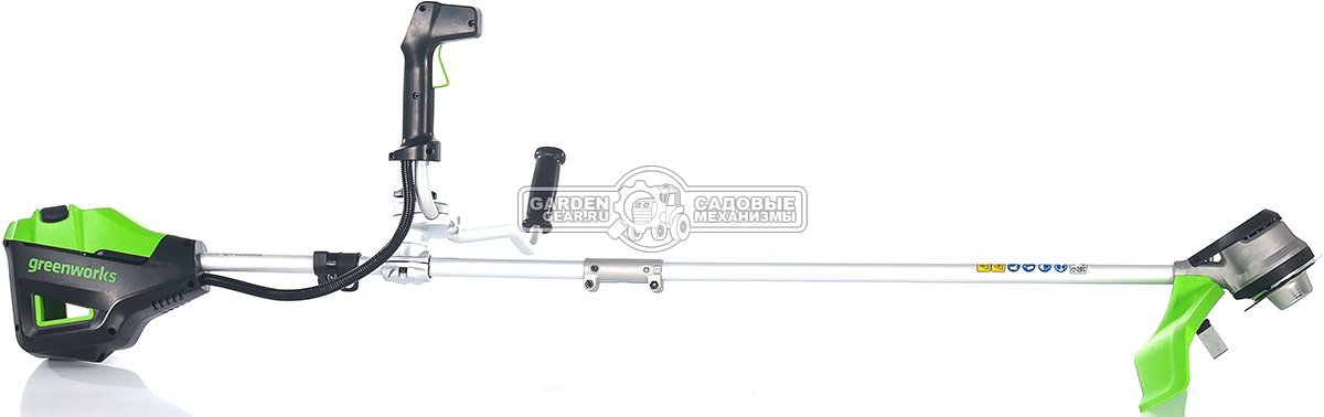 Мотокоса аккумуляторная GreenWorks GD60BCB без АКБ и ЗУ (PRC, BL 60В, нож 2Т + леска 2.0 мм, Т-рукоятка, 3.85 кг)