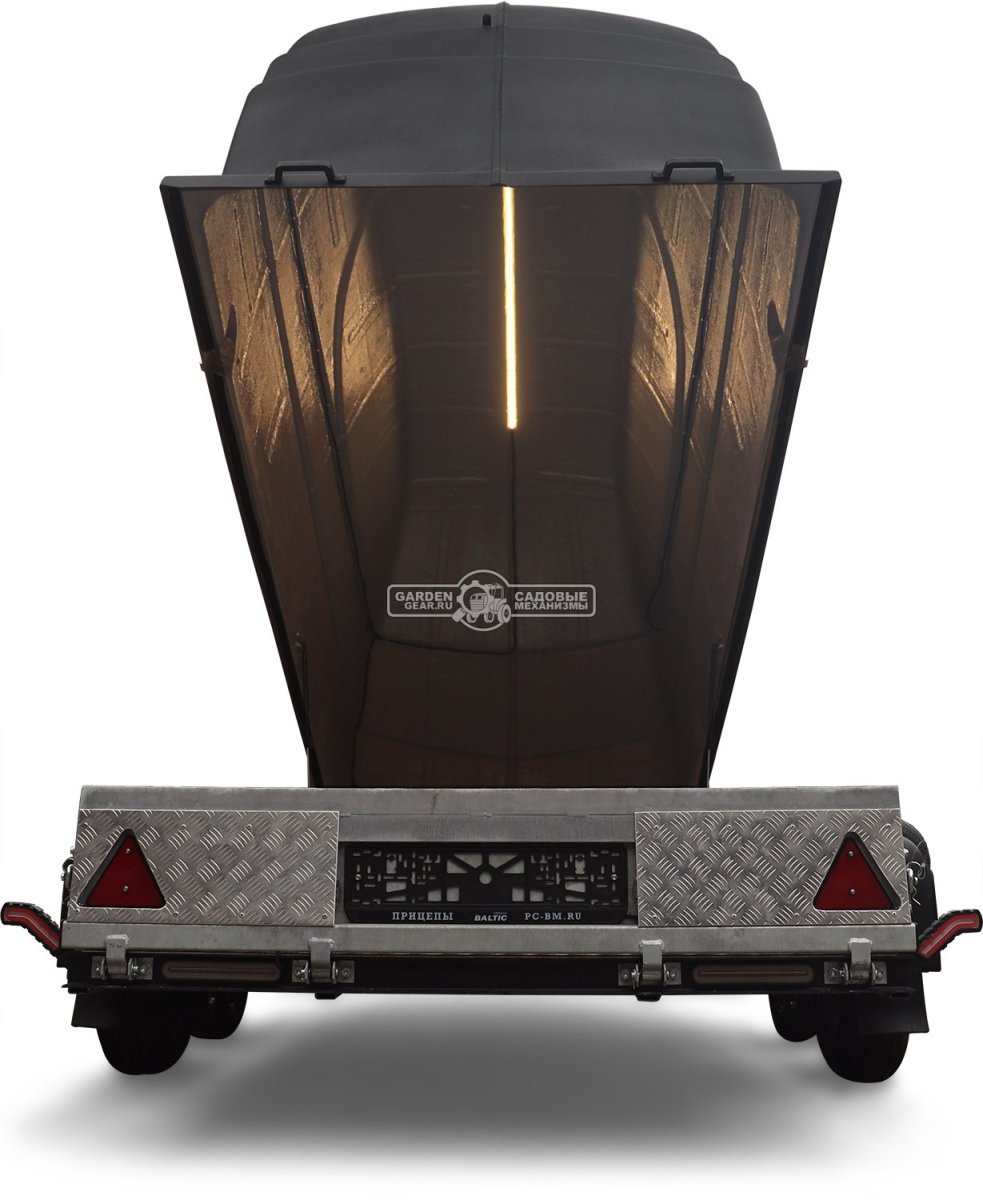 Прицеп с опускающейся платформой на пневмоподвеске Baltic Mechanic Polygon-City PC 750 Спарка для перевозки спецтехники, пневмолифт, крышка, 3500x1500