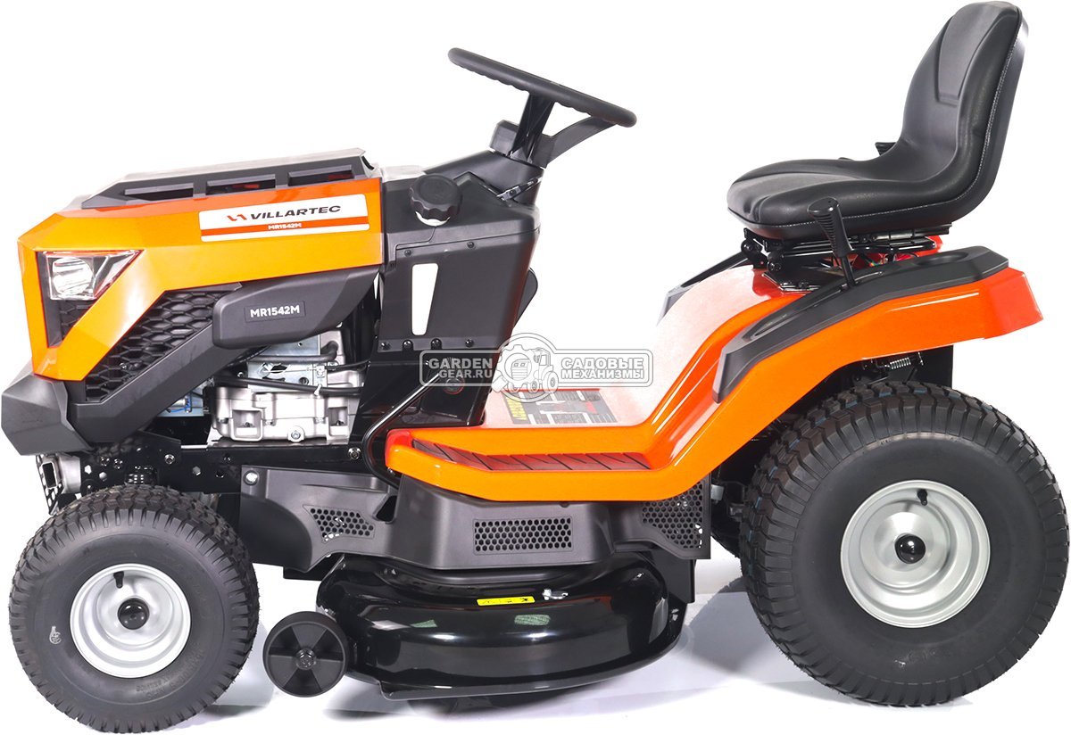 Садовый трактор Villartec MR1542M (PRC, Loncin 1P91F, 546 куб.см., механика 6/1, боковой выброс, ширина кошения 107 см, 181 кг)