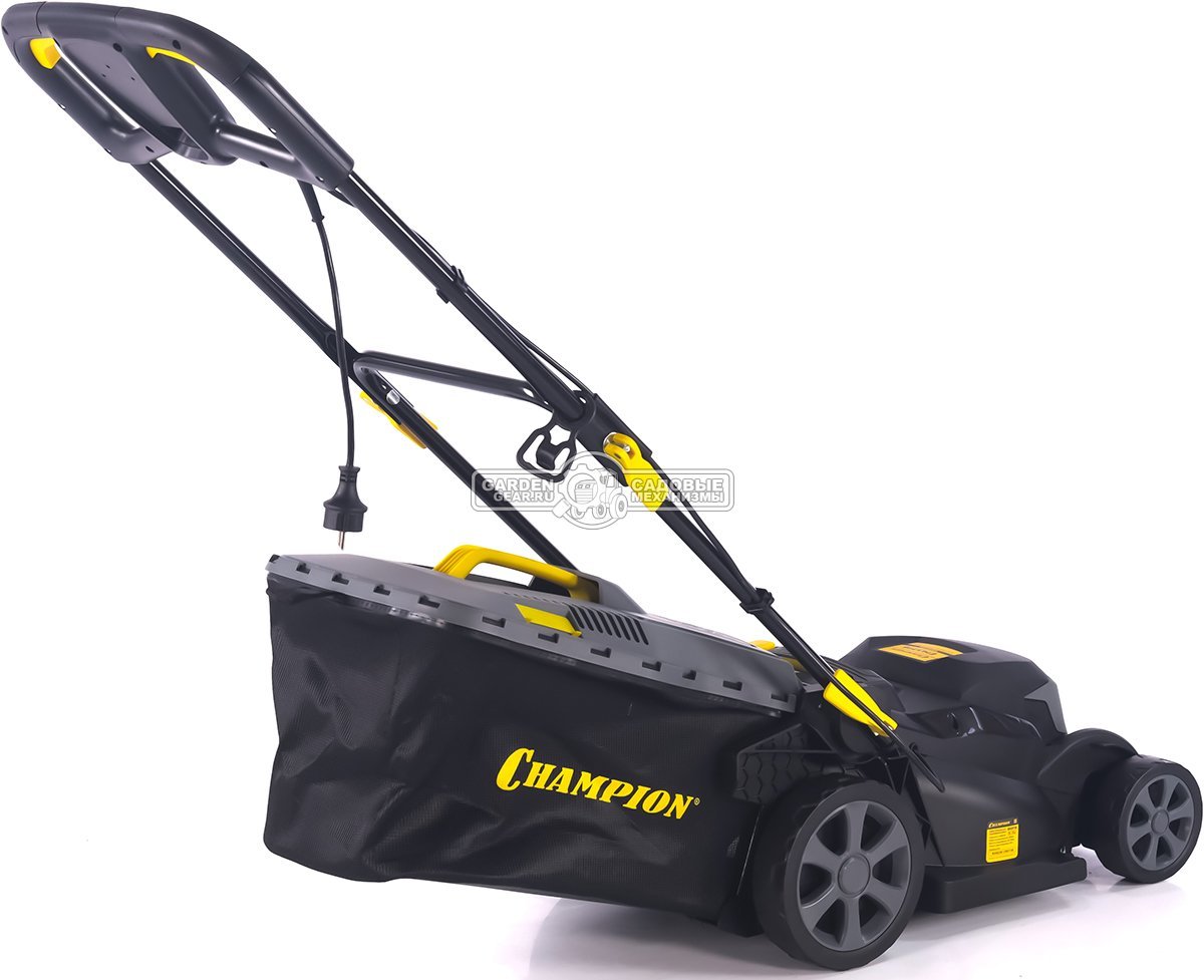 Газонокосилка электрическая Champion EM3716 (PRC, 1600 Вт, 37 см, пластик, 40 л, 13.7 кг)