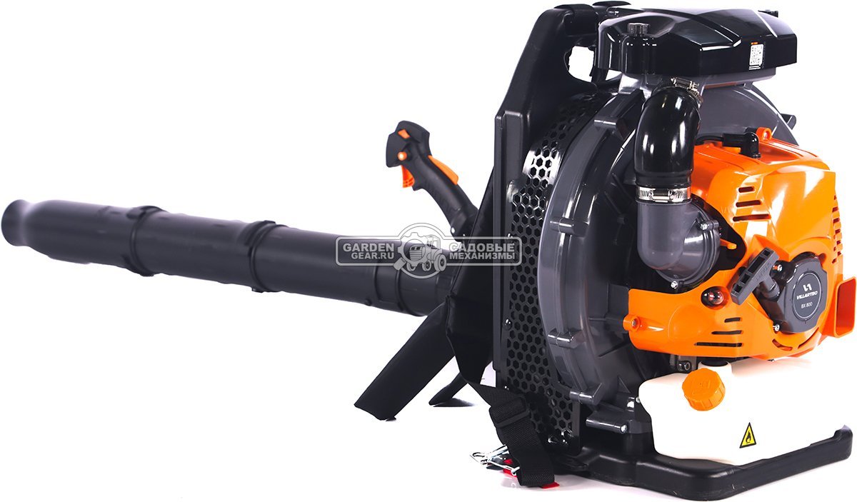 Воздуходувка бензиновая ранцевая Villartec BX800 (PRC, 79.4 см3, 3.0 кВт/4.1 л.с., 1316 м3/ч, 96 м/с, 10.3 кг)