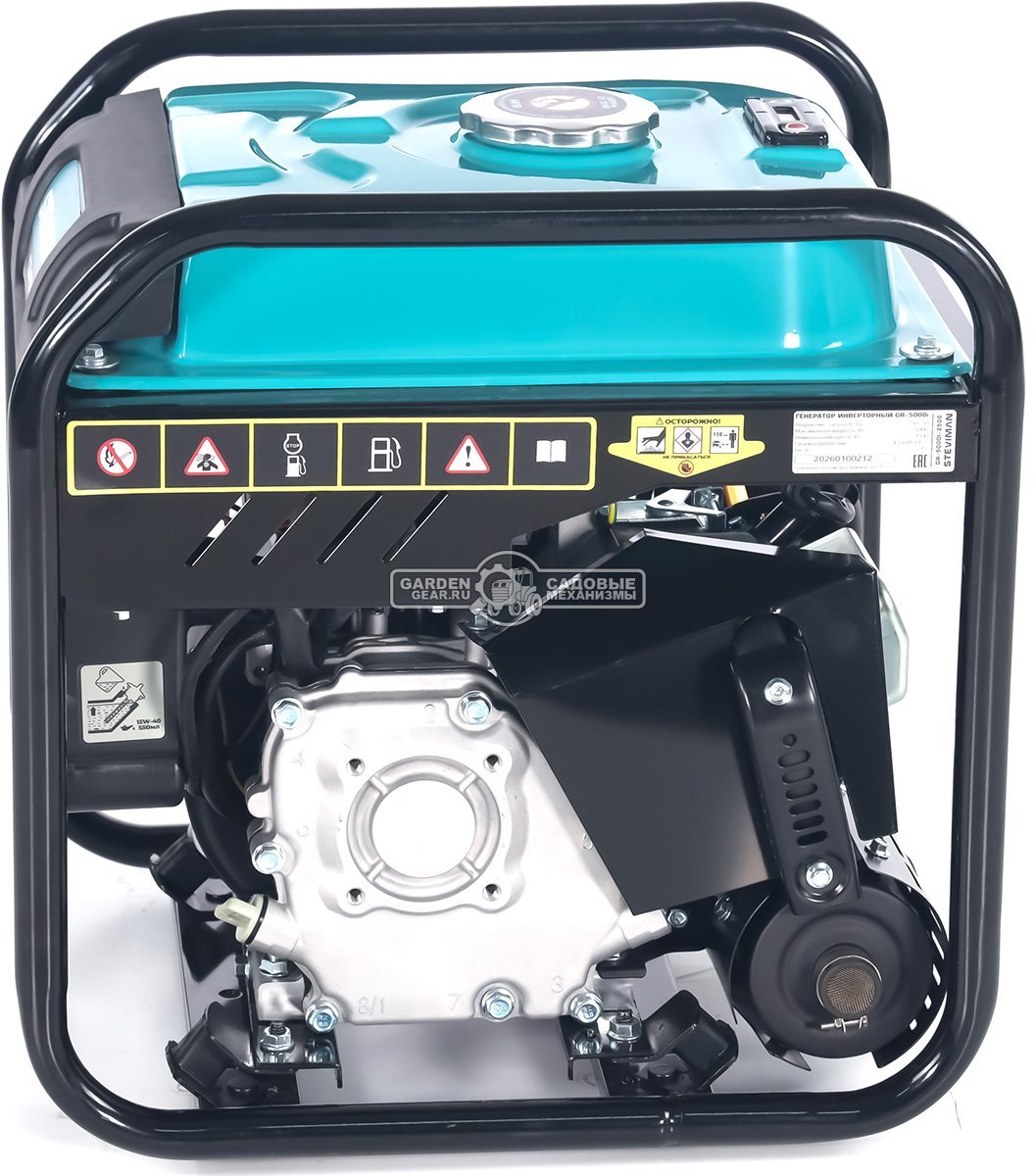 Бензиновый генератор инверторный Steviman GR-5000i (RUS, 236 см³, 9 л.с., 4.5/5.0 кВт, бак 12 л., 28.5 кг)