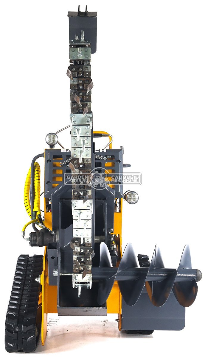 Самоходный гусеничный траншеекопатель Baumech ТКС1 с двигателем Zongshen GB750 EFI V-Twin инжектор (скорость копки грунта до 60 м/ч), 762 кг.