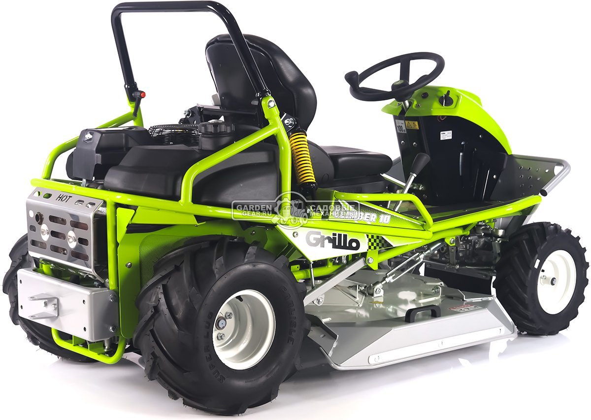 Садовый трактор для высокой травы и работы на склонах Grillo Climber 10.27 4WD (ITA, B&S 8290 CXi, 724 куб.см3, задний выброс, диффер., 98 см, 383 кг)