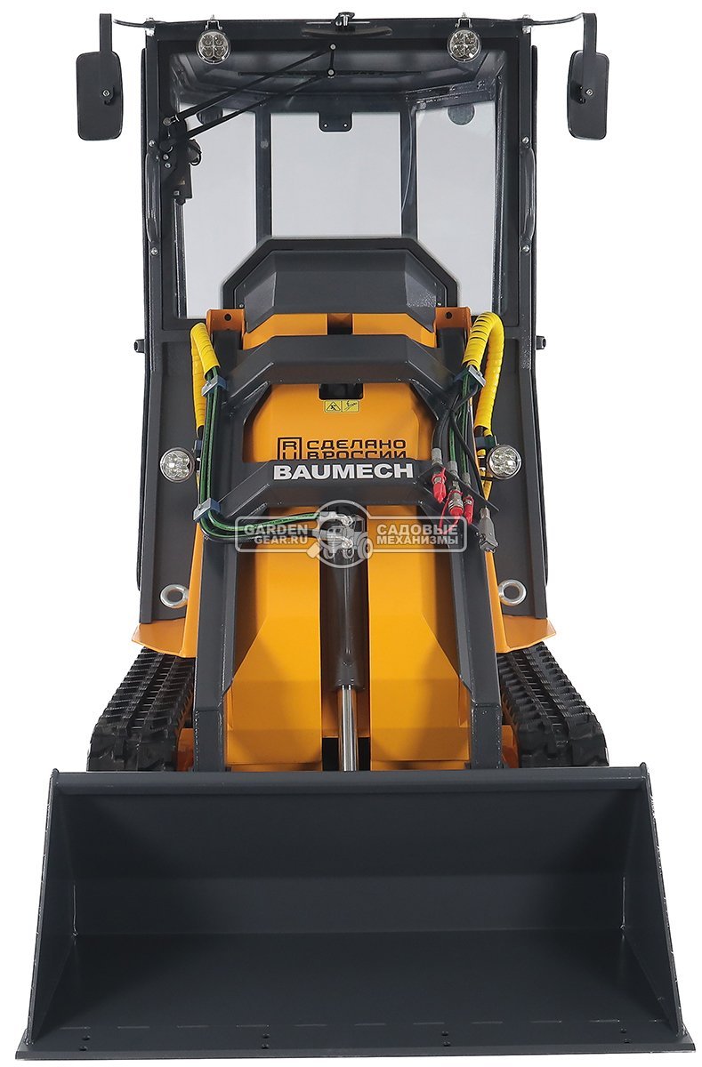 Универсальная машина мини-погрузчик Baumech ML-03 Pro с зимней кабиной + ковш универсальный 110 см., с двигателем Honda GX630 V-Twin