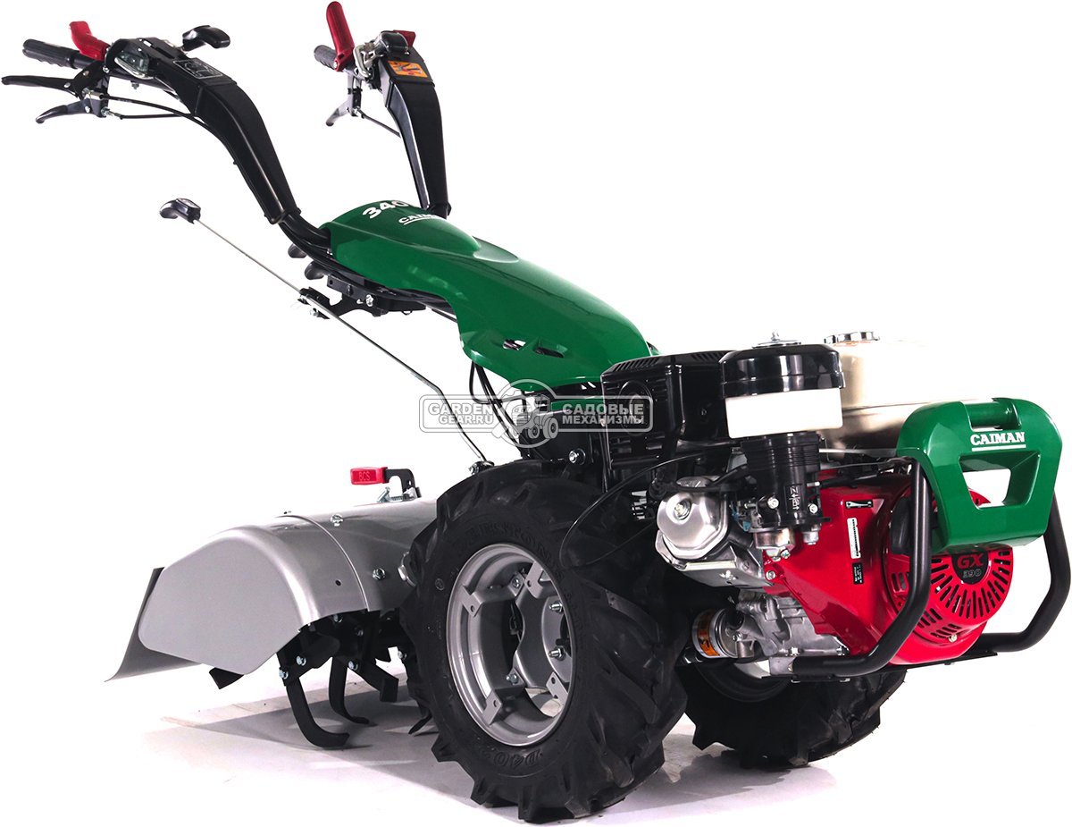 Мотоблок Caiman Atletico 340PT (ITA, Honda GX390, 389 куб.см., дифференциал, колеса 5.00х10, тормоза, 3 вперед + 3 назад, 116 кг.)