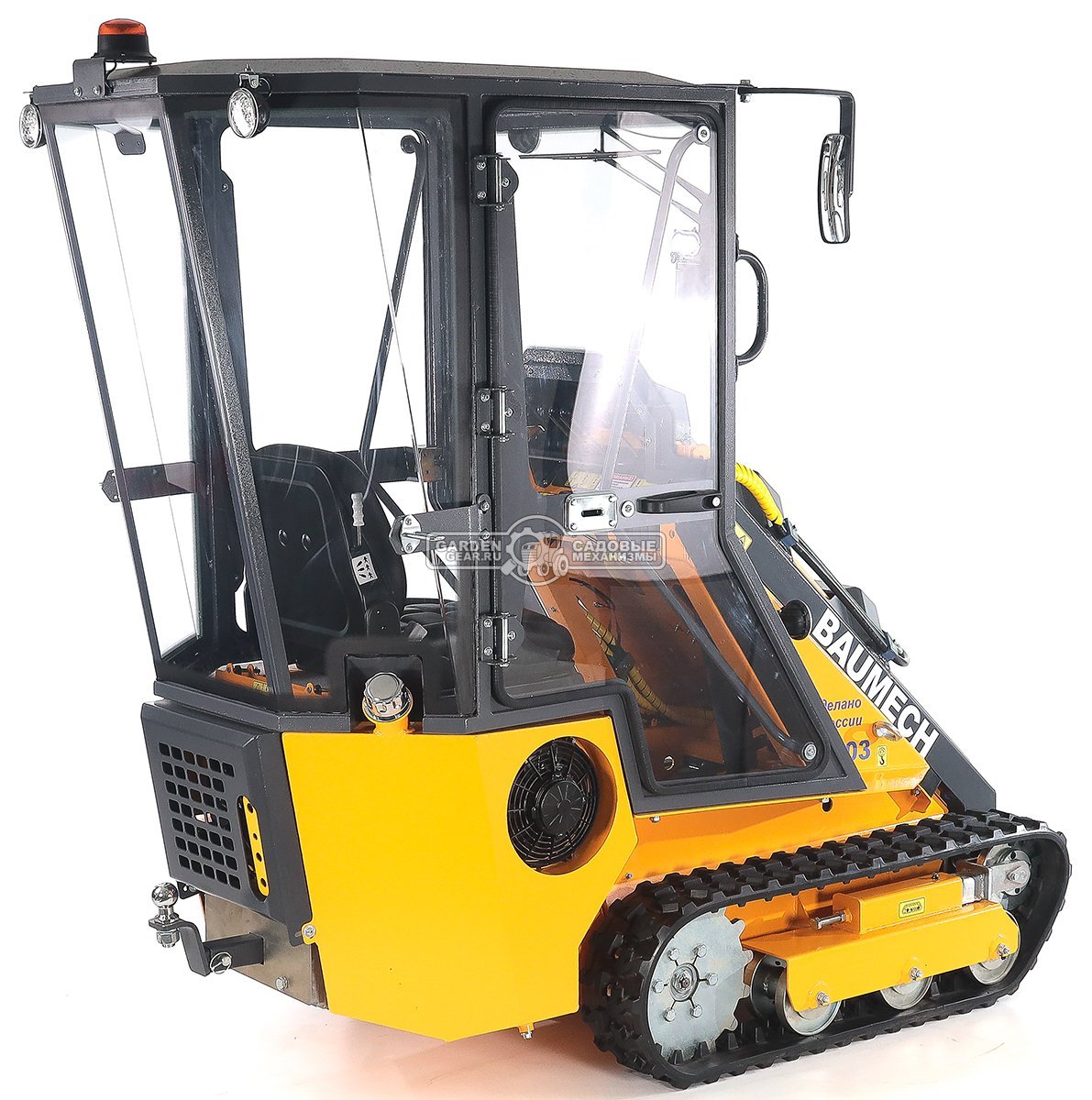 Универсальная машина мини-погрузчик Baumech ML-03 Pro с зимней кабиной с двигателем Honda GX630 V-Twin