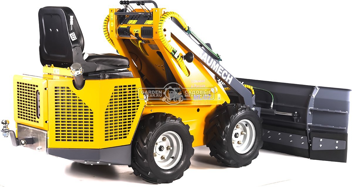 Универсальная машина мини-погрузчик Baumech ML-02 Pro + гидравлический отвал 130 см. и расширители 55 см. с двигателем Zongshen GB750 V-Twin