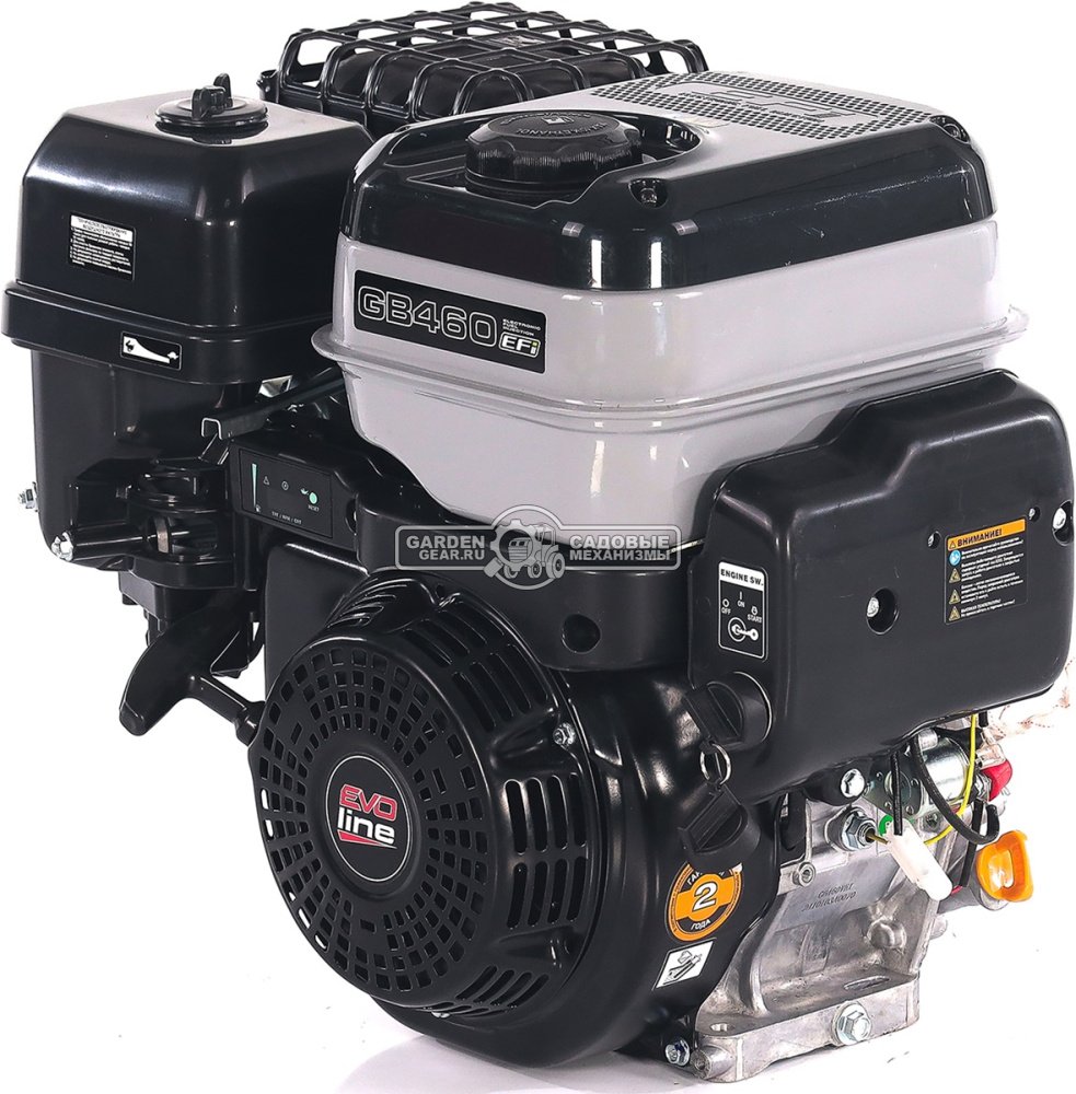 Бензиновый двигатель Zongshen GB 460 V EFI (17,5 л.с., 459 куб.см., D=25 мм, L=63 мм, катушка освещения 12В/20А, выпрямитель, электростартер, 33 кг.)
