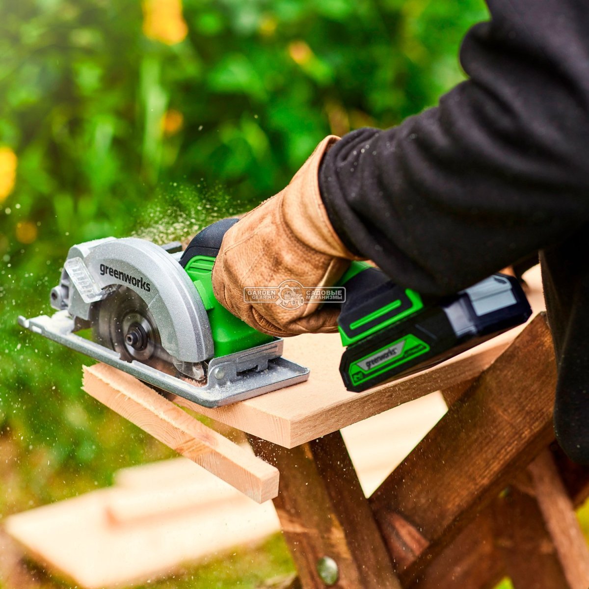 Минипила циркулярная аккумуляторная GreenWorks G24MCS без АКБ и ЗУ (PRC, BL 24В, 115 мм, 2 кг)