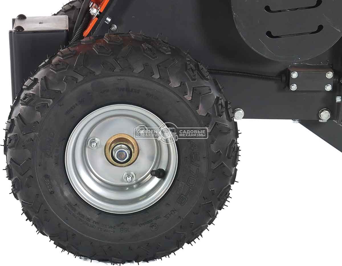 Измельчитель веток ZimAni LS 100 (PRC, Loncin 212 куб.см., 7 л.с., с эл. старт, барабанный, 2 ножа, ветки до 100 мм, одноосный прицеп, 130 кг)
