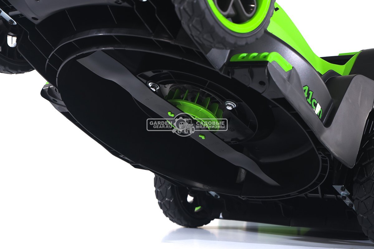 Газонокосилка аккумуляторная GreenWorks GD40LM411 без АКБ  и ЗУ (PRC, BL 40В, 41 см, пластик, мульчирование, 60 л, 16.5 кг)