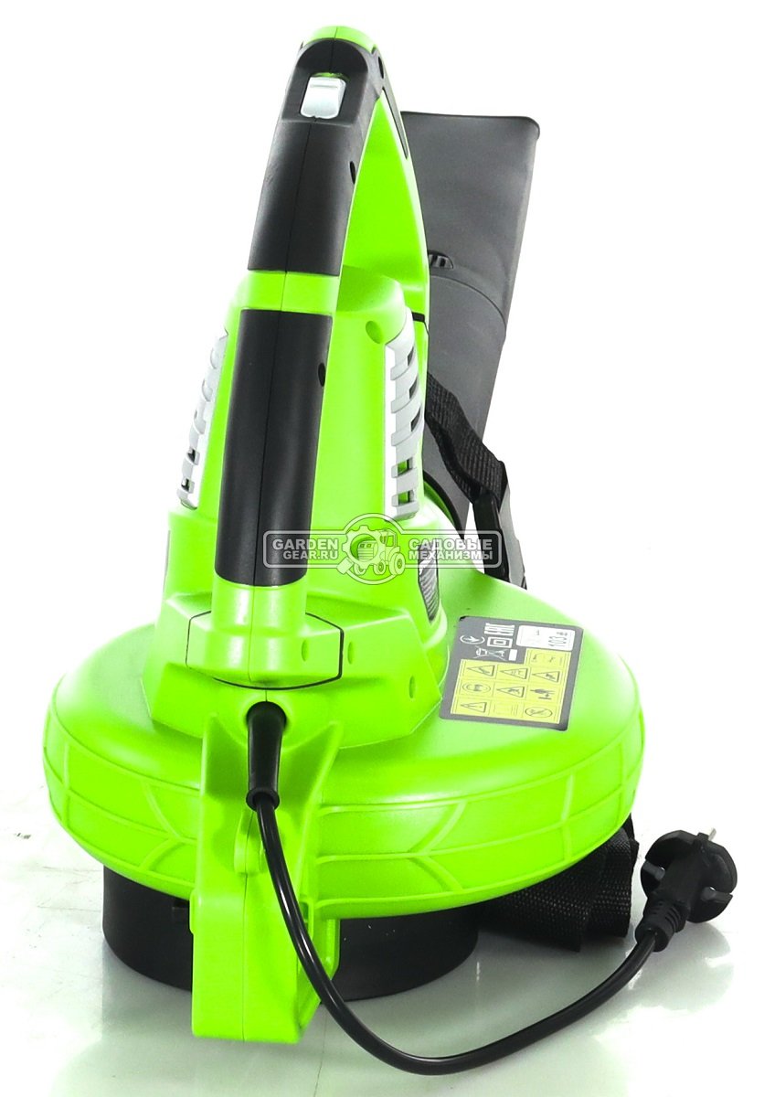 Садовый пылесос/воздуходувка электрическая GreenWorks BL3000 (PRC, 3000 Вт, 320 км/ч, 14 м3/мин, 40 л, 4.5 кг)