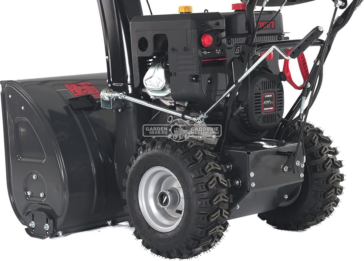 Снегоуборщик Evoline SBG 760 LE (PRC, 76 см, Loncin, 420 см3, эл/стартер 220В, фара, автоматич. дифференциал, скорости 6/2, подогр. рукояток,130 кг)