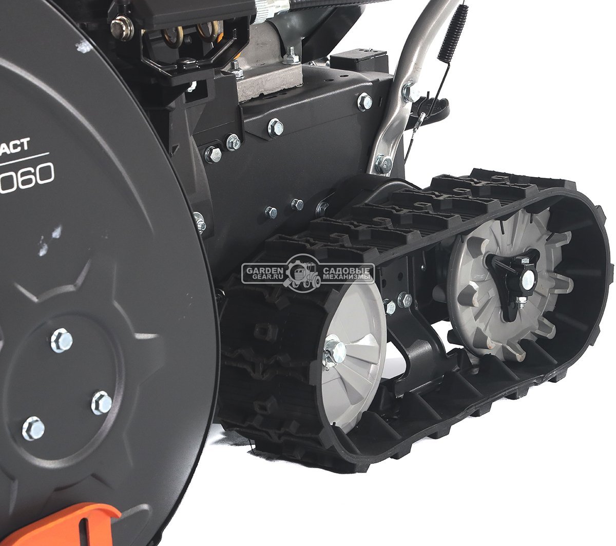 Снегоуборщик Daewoo S 8060 гусеничный (PRC, 61 см., Daewoo, 220 куб.см., эл/стартер 21В, фара, скорости 6/2, подогрев рукояток, 83 кг.)