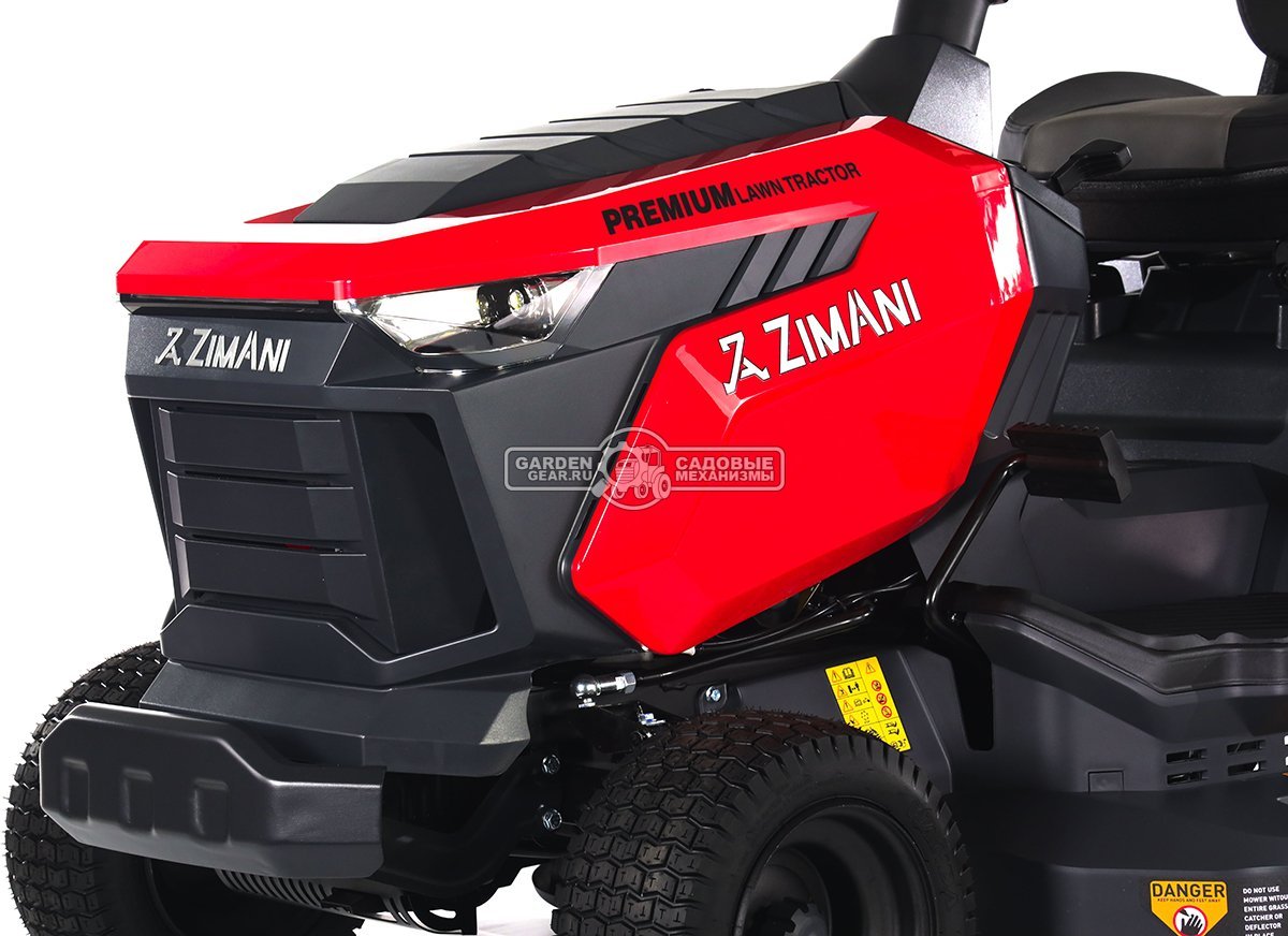 Садовый трактор ZimAni TC107HVD (PRC, Loncin 586 куб.см., гидростатика, дифференциал, травосб. 320 л, шир. кошения 107 см, LED панель, 195 кг)
