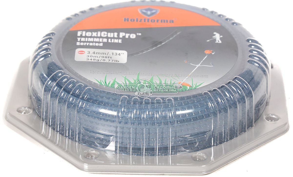 Леска Holzfforma FlexiCut Pro Serrated 3,4 мм, 30 м, звездочка