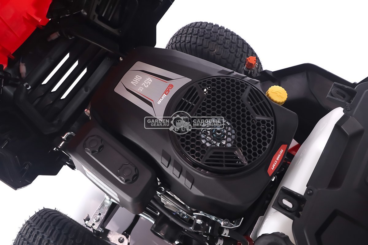 Садовый трактор Evoline TRG 98 M (PRC, Loncin 452 куб.см., механика, ширина кошения 96 см, боковой выброс, 182 кг)