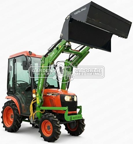 Фронтальный погрузчик Kerland для минитрактора Kubota A211N / B2441 / B2741 с челюстным ковшом 0,4 м3, авто-горизонтом и джойстиком