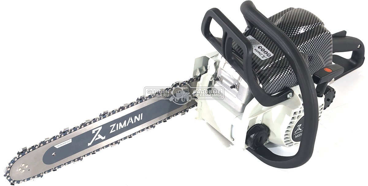 Бензопила ZimAni MS 180E Pro 16" (PRC, 31.8 куб.см., 1.5 кВт/2.0 л.с., 3/8", 1.3 мм, 55E, корпус Carbon Fiber, Walbro Carburetor, 4.2 кг)
