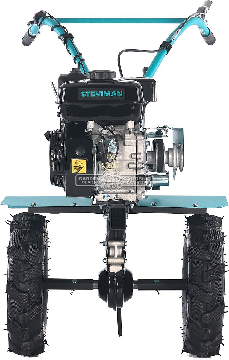 Мотоблок Steviman MT-100 (RUS, колеса 4,00х8, EST 212 см3, 85 см, 2 вперед/1 назад, шкив, 70 кг)