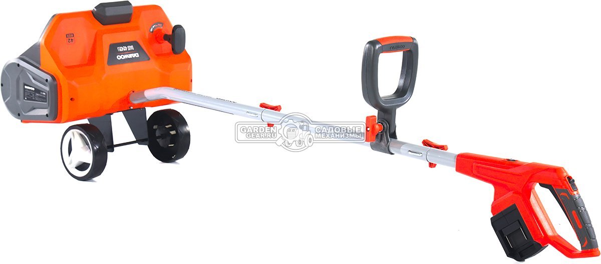 Снегоуборщик аккумуляторный / лопата Daewoo DAST 4242Li SET с 2 АКБ 4 А/ч и ЗУ (PRC, BL 2х21В, ширина 42 см, 6.8 кг)