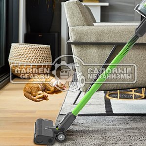 Пылесос вертикальный аккумуляторный GreenWorks GD24SV без АКБ и ЗУ (PRC, BL 24В, 500 Вт, 0.5 л., 4 насадки, 2.3 кг)