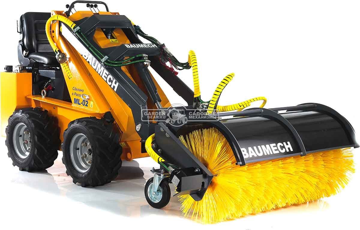 Универсальная машина мини-погрузчик Baumech ML-02 Pro + гидравлическая щётка 115 см., с двигателем Zongshen GB750 EFI V-Twin инжектор