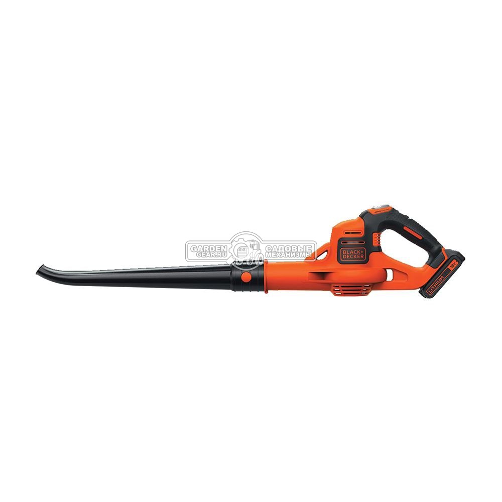 Воздуходувка аккумуляторная Black+Decker GWC1820PC-QW с АКБ 2.0 А/ч и ЗУ (PRC, 18В, 209 км/ч, 2 скорости)