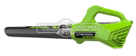 Воздуходувка аккумуляторная GreenWorks G24AB без АКБ и ЗУ (PRC, 24В, 137 км/ч,  8 м3/мин, 1.5 кг)