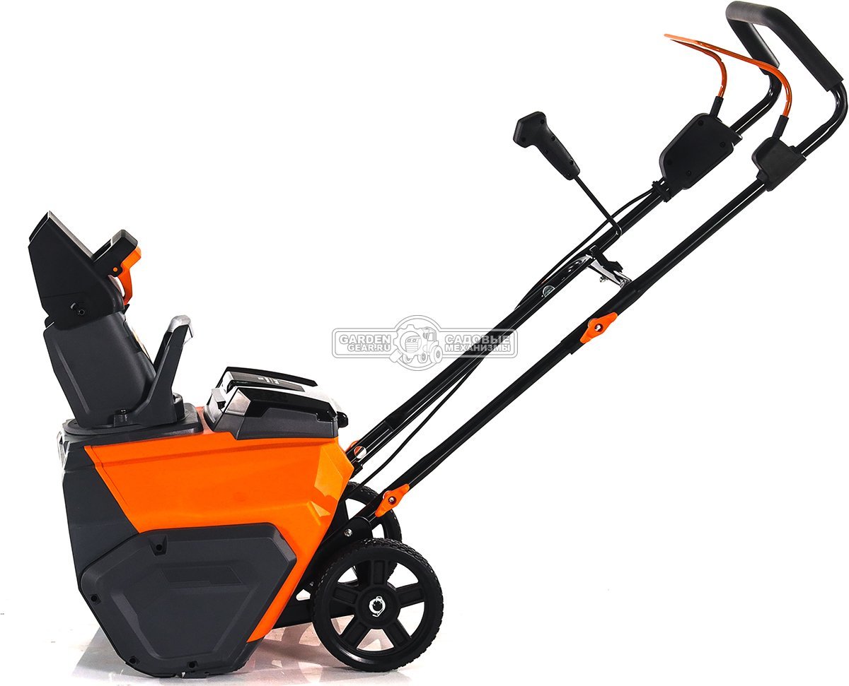 Снегоуборщик аккумуляторный Villartec WA4051 Set5 с АКБ 5 А/ч и ЗУ AM402 (PRC, BL 40В, ширина 51 см, фара, 2 порта для АКБ, 19 кг)