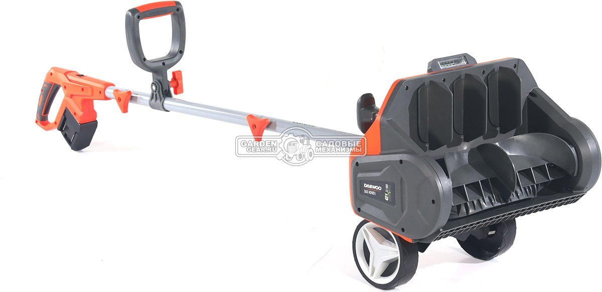 Снегоуборщик аккумуляторный / лопата Daewoo DAST 4242Li SET с 2 АКБ 4 А/ч и ЗУ (PRC, BL 2х21В, ширина 42 см, 6.8 кг)