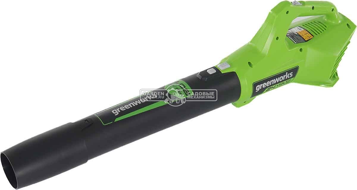 Воздуходувка аккумуляторная GreenWorks G24AB без АКБ и ЗУ (PRC, 24В, 145 км/ч, 1.7 кг)