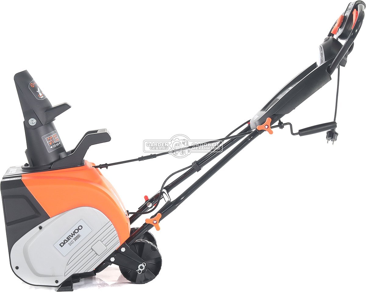 Снегоуборщик электрический Daewoo DAST 3000E (PRC, 51 см., 3000 Вт., LED фара, 16,8 кг.)