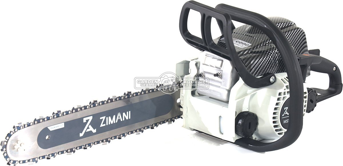 Бензопила ZimAni MS 180E Pro 16" (PRC, 31.8 куб.см., 1.5 кВт/2.0 л.с., 3/8", 1.3 мм, 55E, корпус Carbon Fiber, Walbro Carburetor, 4.2 кг)
