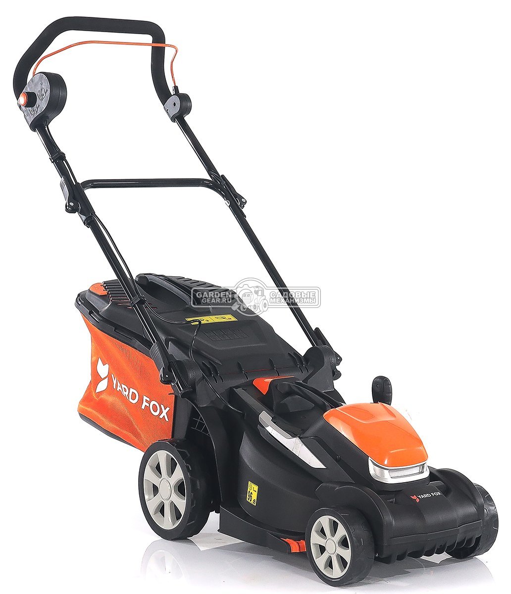 Газонокосилка аккумуляторная Yard Fox EL3435B SET с АКБ 2.5 А/ч и ЗУ (PRC, BL 40В, пластик, 34 см, 35 л, 8 кг)