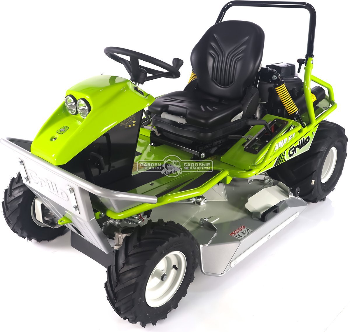 Садовый трактор для высокой травы и работы на склонах Grillo Climber 10.27 4WD (ITA, B&S 8290 CXi, 724 куб.см3, задний выброс, диффер., 98 см, 383 кг)