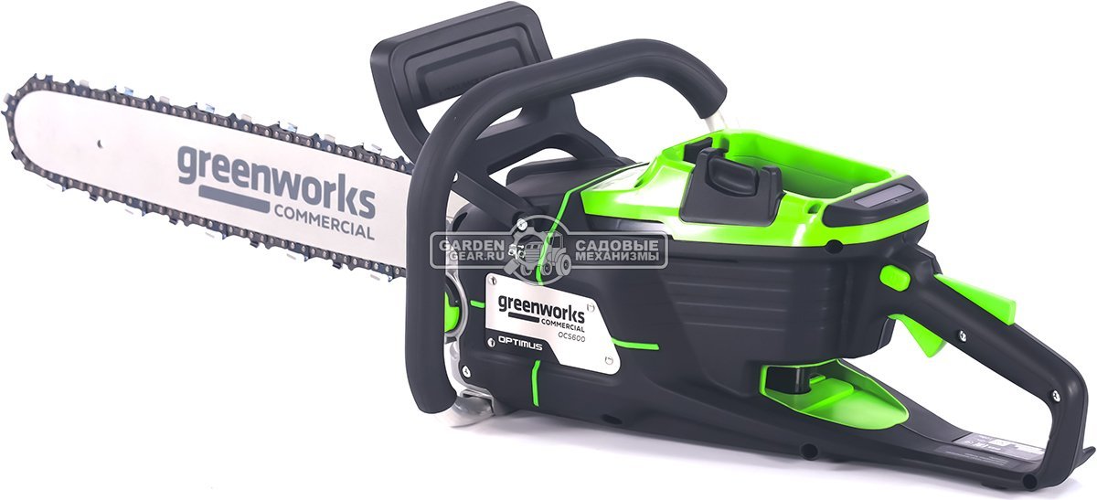 Пила аккумуляторная цепная GreenWorks OCS600 18" без АКБ и ЗУ (PRC, BL 82В, 3.6 кВт, 3/8"-1.3-68E, 4.45 кг)