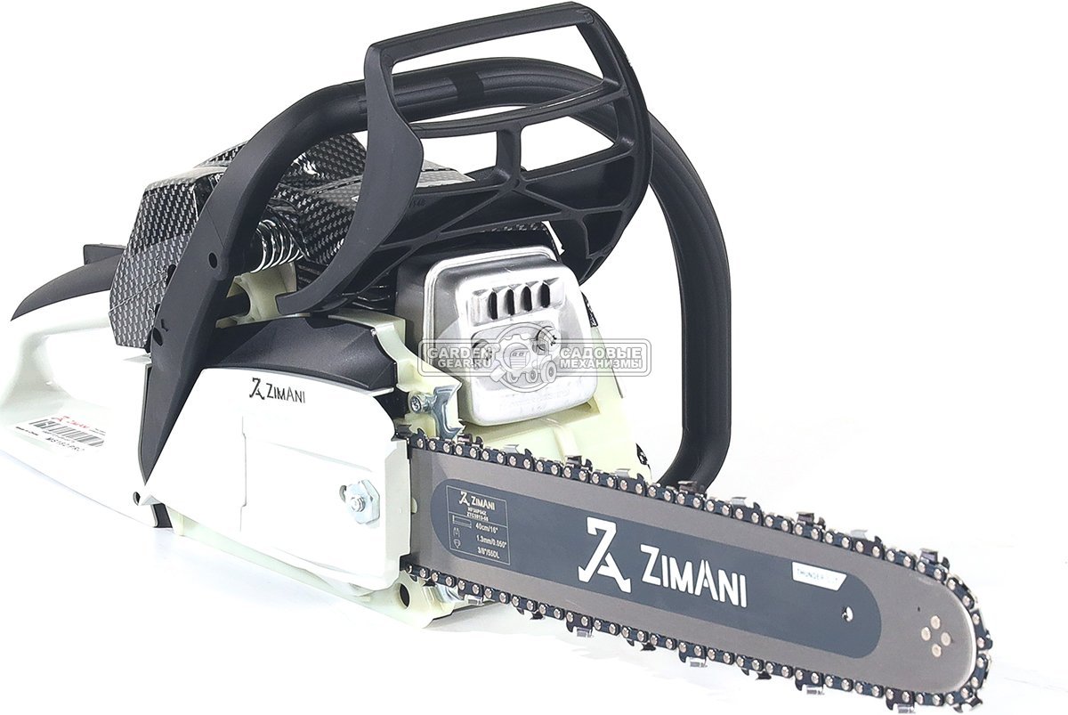 Бензопила ZimAni MS 182 Pro 16" (PRC, 35.8 куб.см., 1.6 кВт/2.2 л.с., 3/8", 1.3 мм, 55E, корпус Carbon Fiber, Walbro Carburetor, 4.6 кг)
