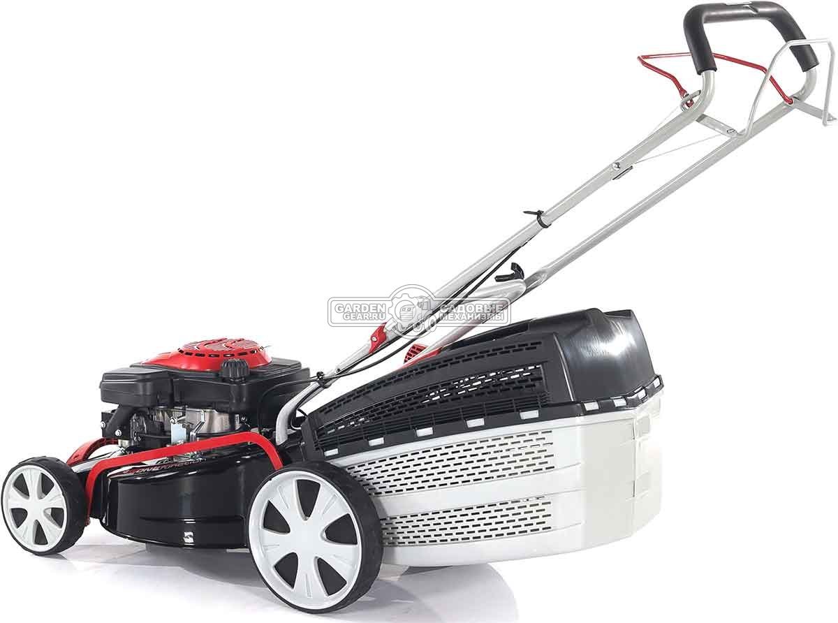 Газонокосилка бензиновая Geos Classic 46 SP-S Plus (PRC, 46 см, Sanli, 140 см3, сталь, 4 в 1, 65 л, 32 кг)